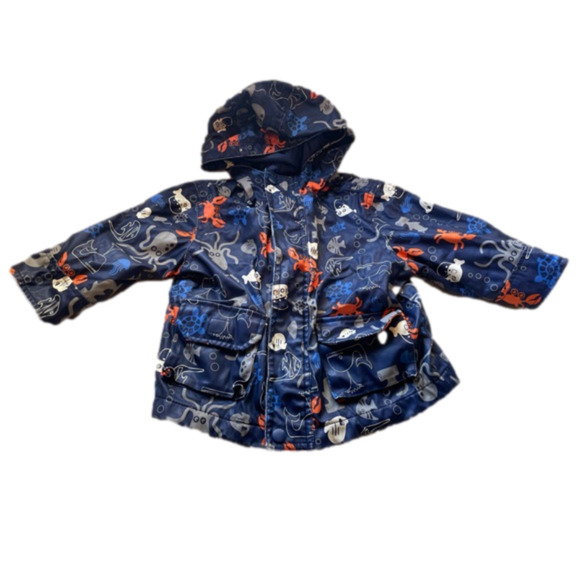 3/$20 joe fresh 12 month rain coat water animals blue see photos and description - Picture 1 of 4